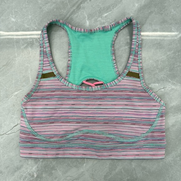 Women’s Lululemon Sweaty Or Not Sports Bra II Strappy Reflective Size 4 - Picture 4 of 16